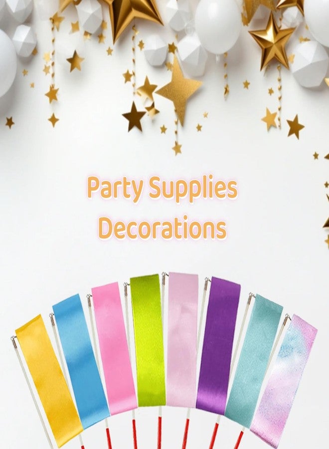 YANMIN Princess Party Favors - 24pcs Dance Ribbon Wand for Kids 4-8 8-12 Princess Mermaid Birthday Party Streamers Decorations Supplies Girls Princess Party Carnival Outdoor Games Goodie Bag Stuffers - Image 3